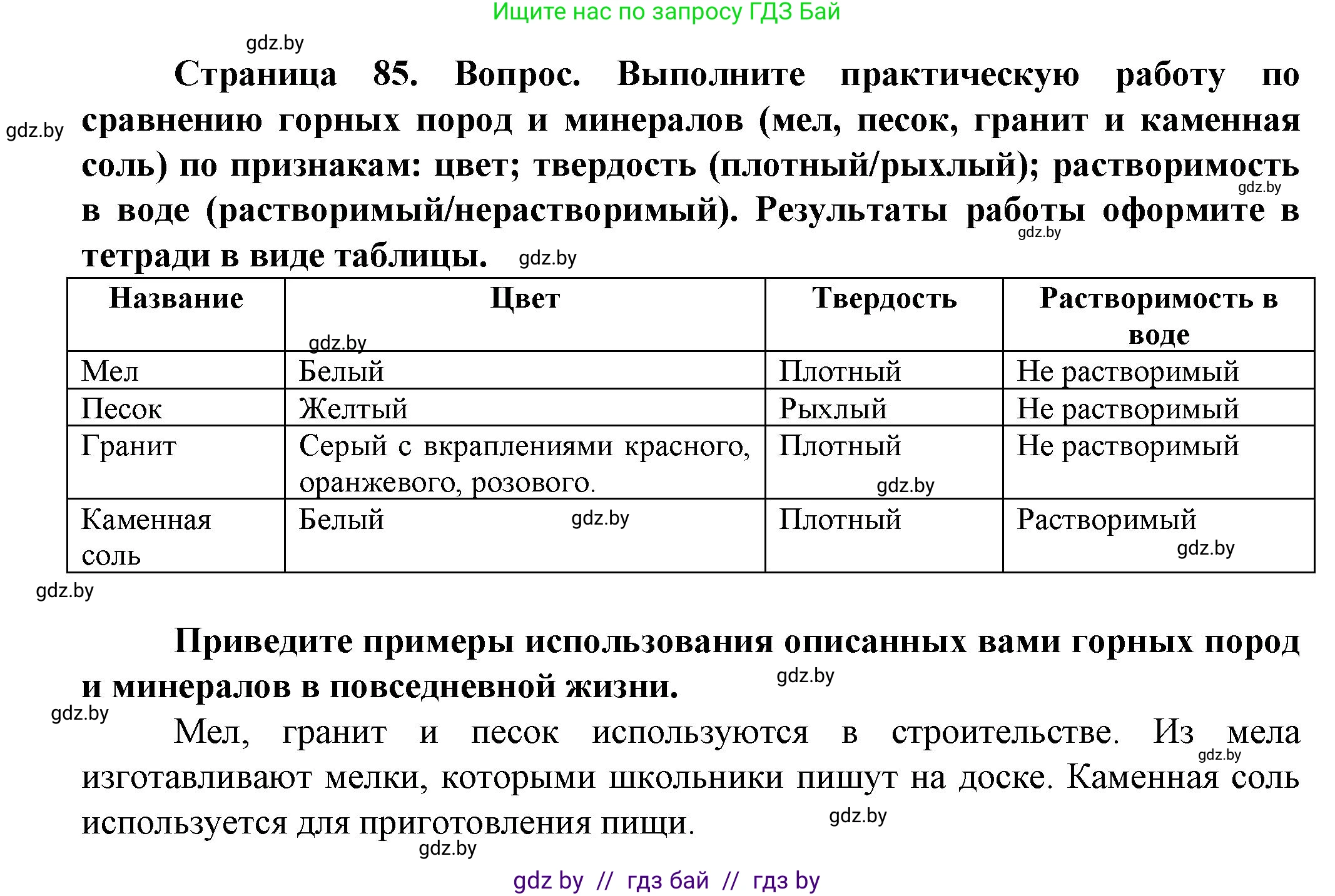 Решение  От теории к практике (страница 85) гдз по человек и миру 5 класс Лопух, Сарычева, учебник