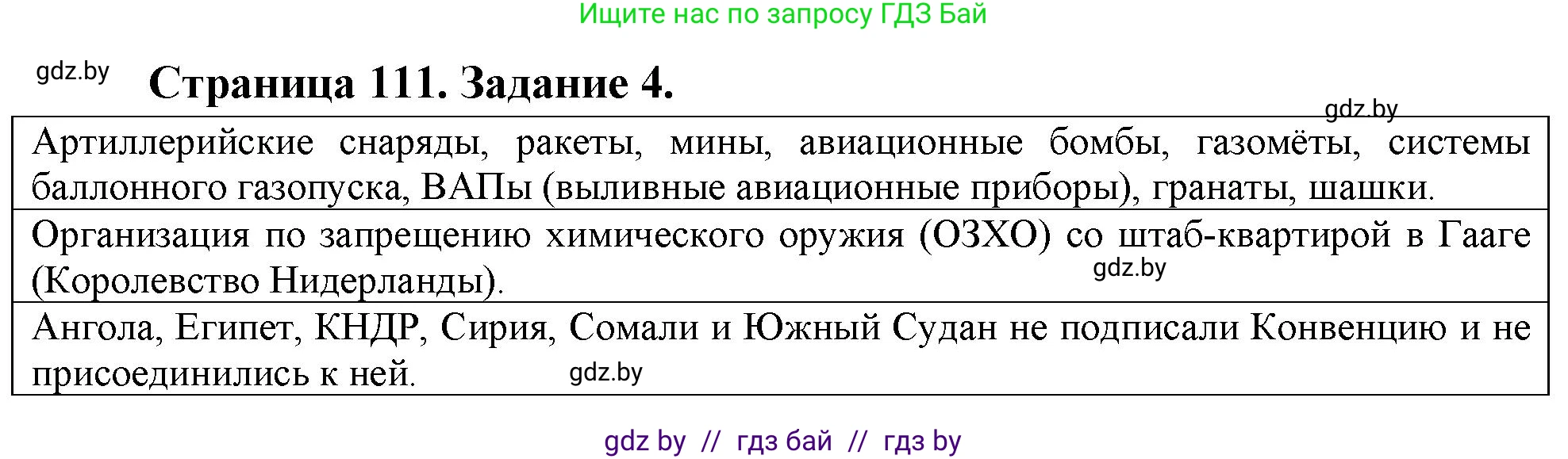 Решение номер 4 (страница 111) гдз по географии 11 класс Кольмакова, Тарасёнок, рабочая тетрадь
