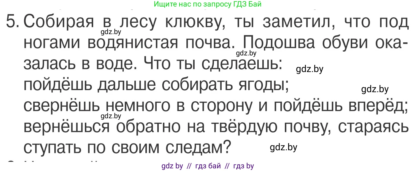 Условие номер 5 (страница 65) гдз по ОБЖ 4 класс Загвоздкина, Одновол, учебник