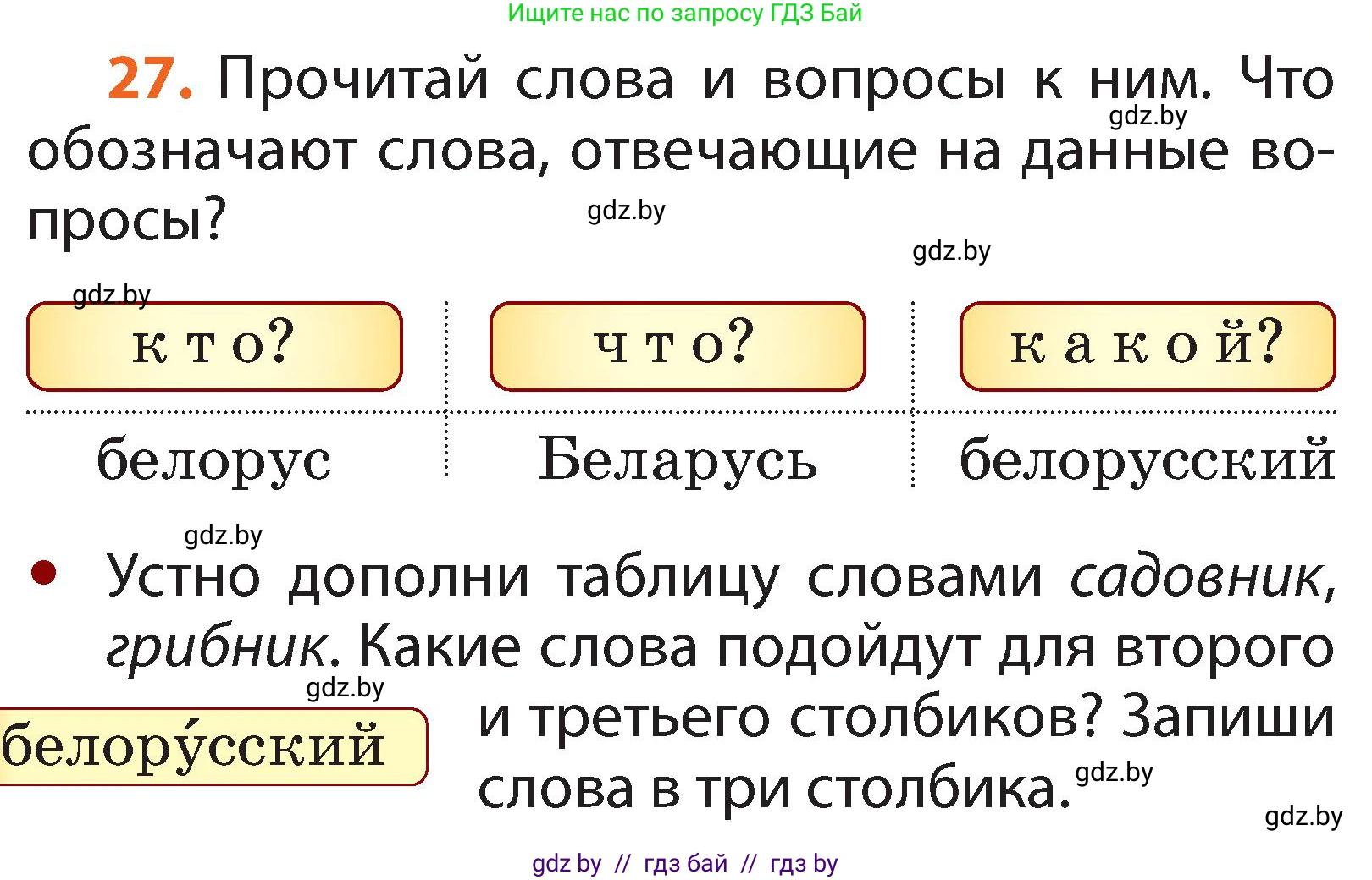 Условие номер 27 (страница 24) гдз по русскому языку 2 класс Гулецкая, Федорович, учебник 2 часть
