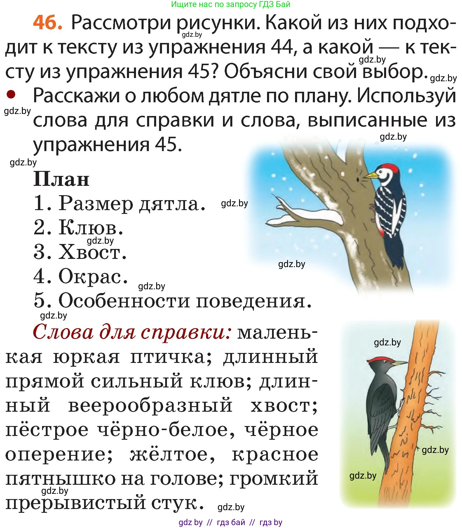 Условие номер 46 (страница 37) гдз по русскому языку 2 класс Гулецкая, Федорович, учебник 2 часть