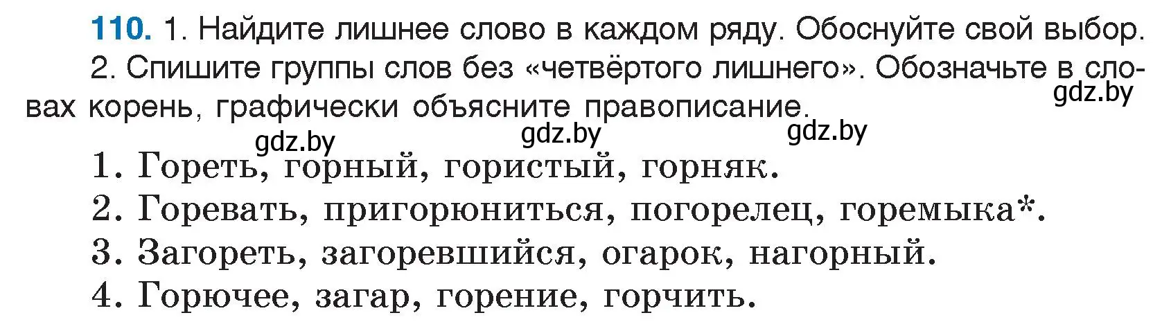 Условие номер 110 (страница 64) гдз по русскому языку 5 класс Мурина, Игнатович, учебник 2 часть