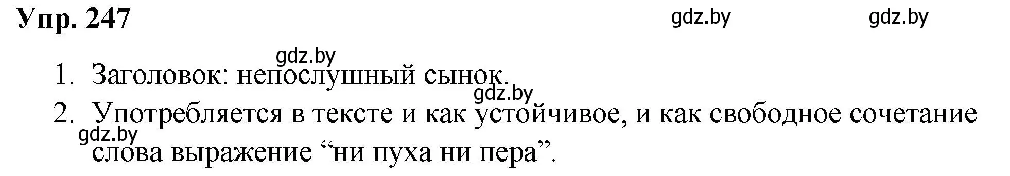 Решение номер 247 (страница 124) гдз по русскому языку 5 класс Мурина, Игнатович, учебник 2 часть