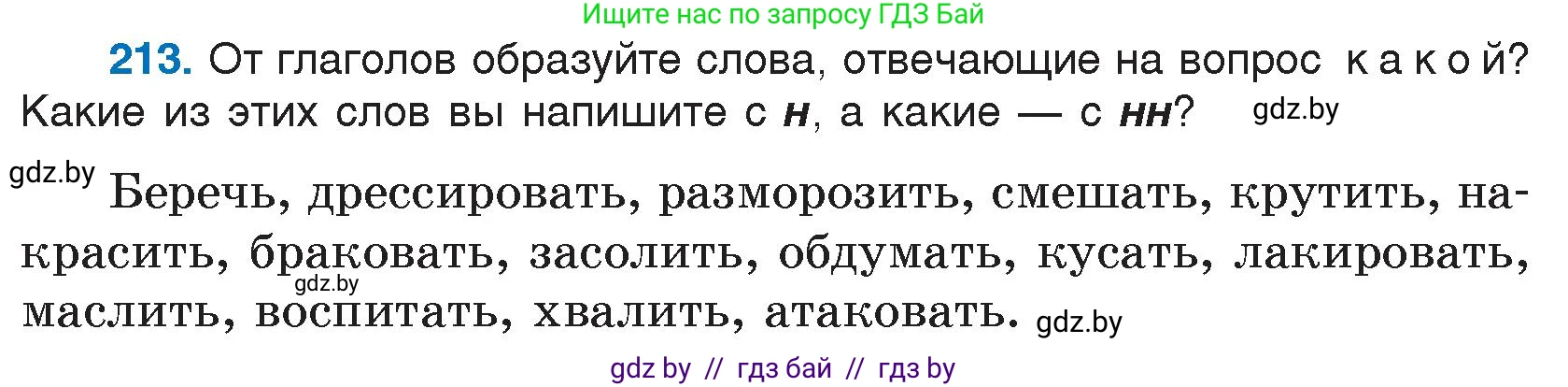 Условие номер 213 (страница 105) гдз по русскому языку 7 класс Волынец, Литвинко, учебник
