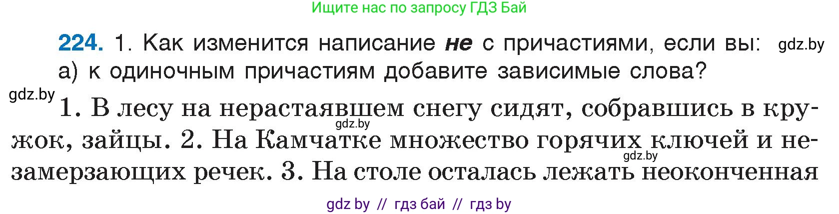 Условие номер 224 (страница 109) гдз по русскому языку 7 класс Волынец, Литвинко, учебник