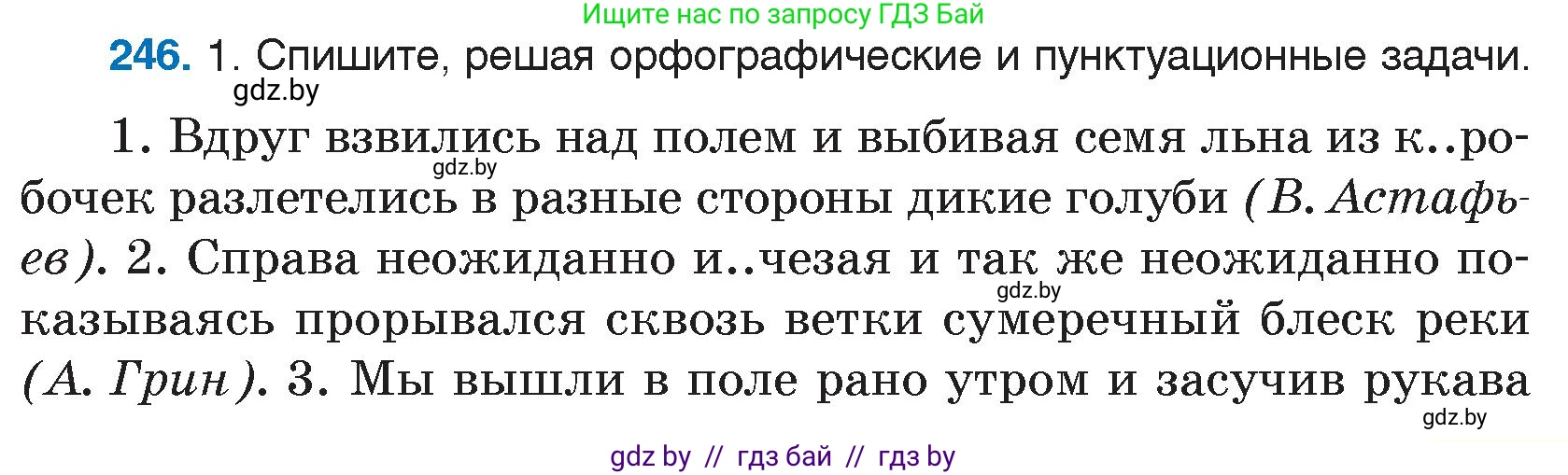Условие номер 246 (страница 121) гдз по русскому языку 7 класс Волынец, Литвинко, учебник