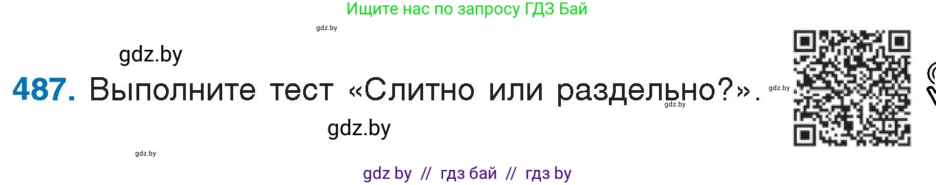 Условие номер 487 (страница 234) гдз по русскому языку 7 класс Волынец, Литвинко, учебник