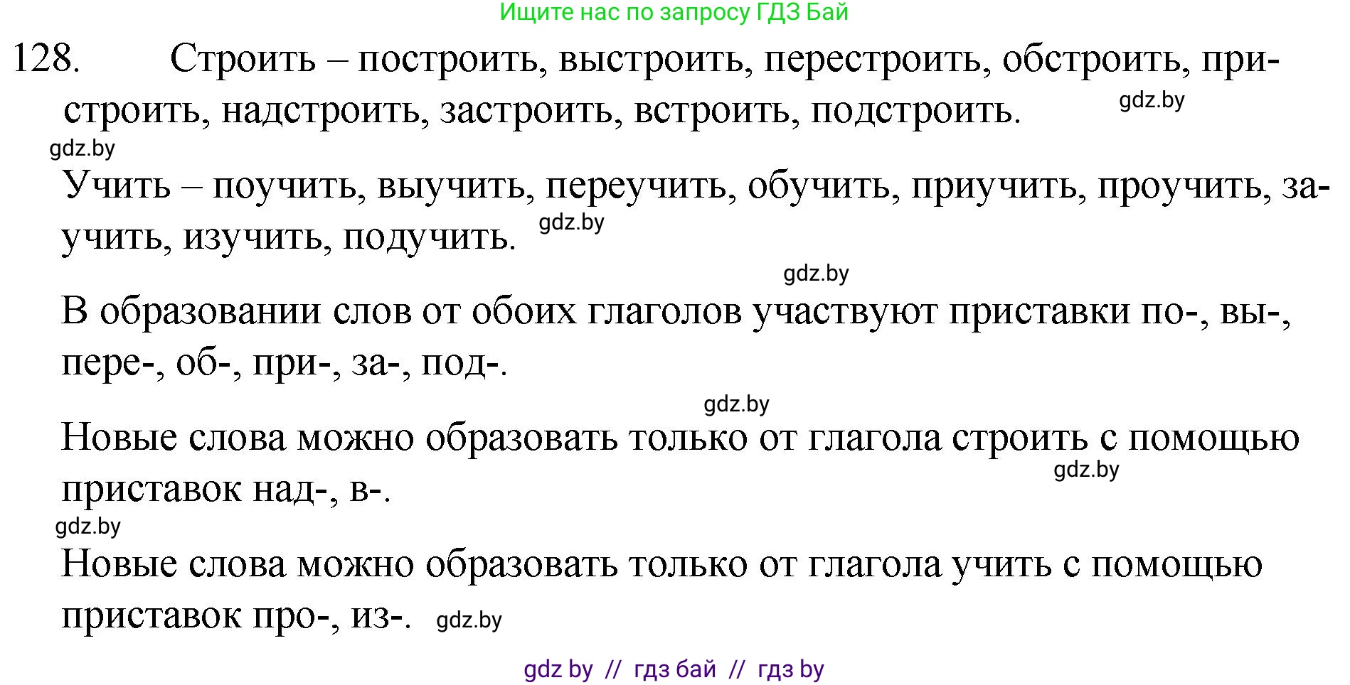 Решение номер 128 (страница 66) гдз по русскому языку 7 класс Волынец, Литвинко, учебник