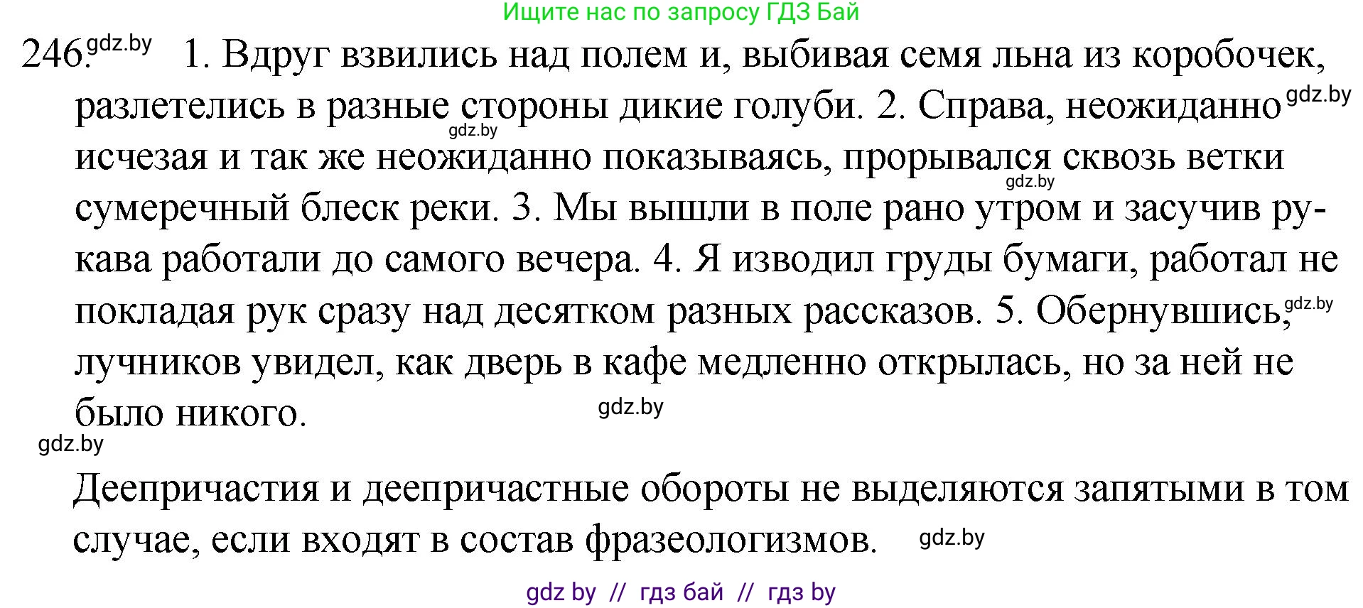 Решение номер 246 (страница 121) гдз по русскому языку 7 класс Волынец, Литвинко, учебник