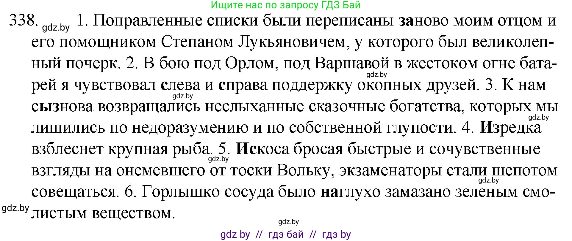 Решение номер 338 (страница 161) гдз по русскому языку 7 класс Волынец, Литвинко, учебник