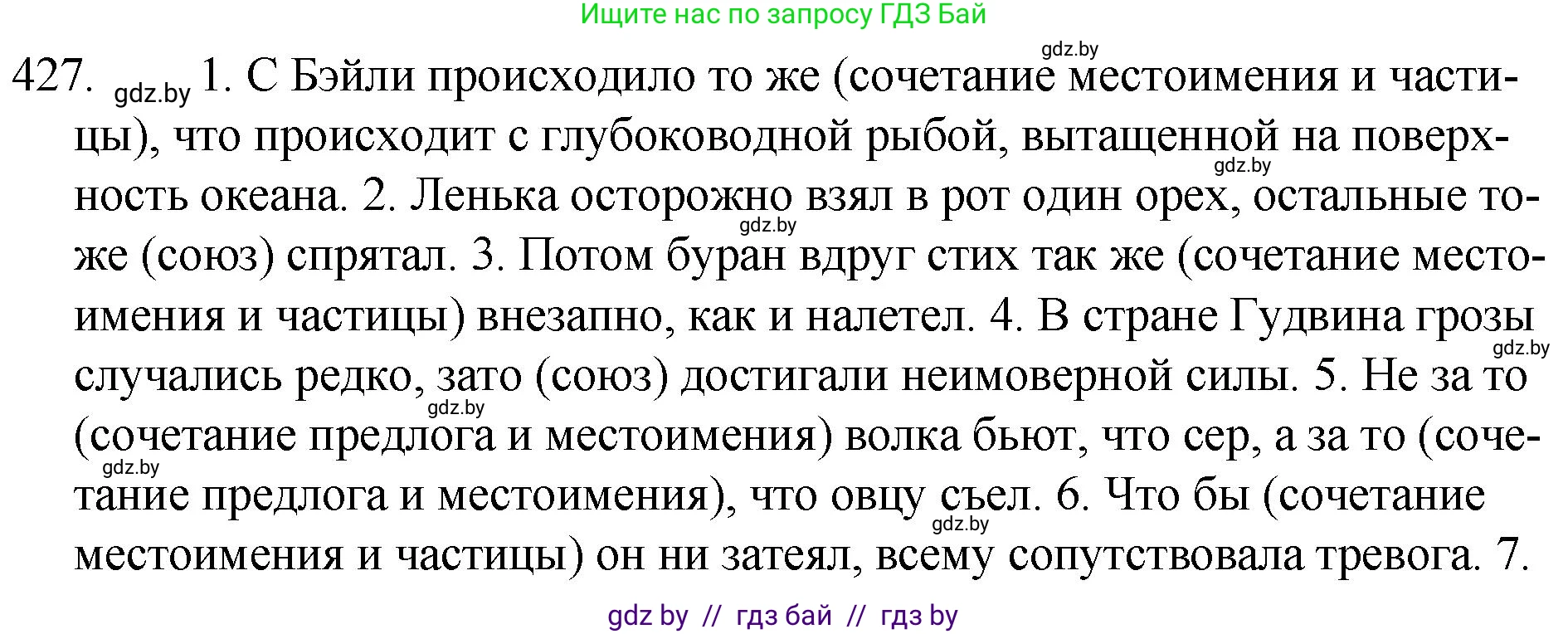 Решение номер 427 (страница 206) гдз по русскому языку 7 класс Волынец, Литвинко, учебник