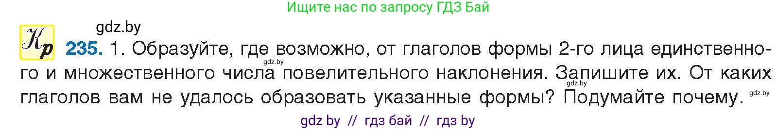 Условие номер 235 (страница 131) гдз по русскому языку 10 класс Леонович, Волынец, учебник