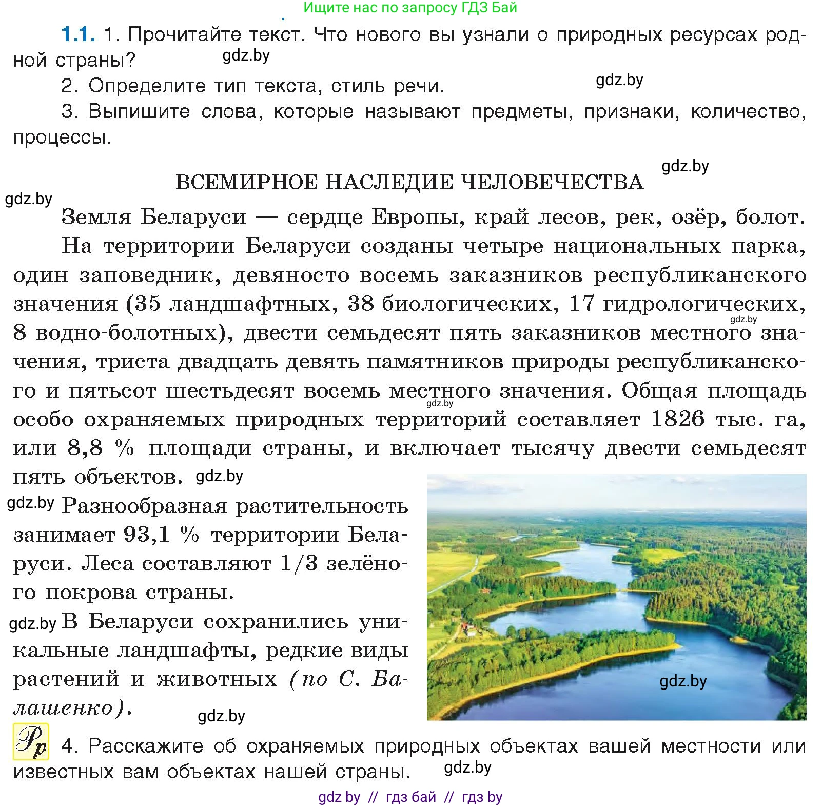 Условие номер 1.1 (страница 3) гдз по русскому языку 11 класс Долбик, Литвинко, учебник