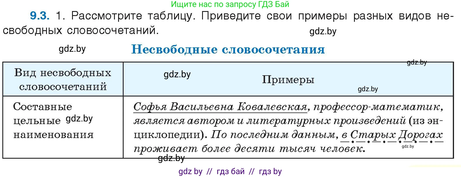 Условие номер 9.3 (страница 51) гдз по русскому языку 11 класс Долбик, Литвинко, учебник