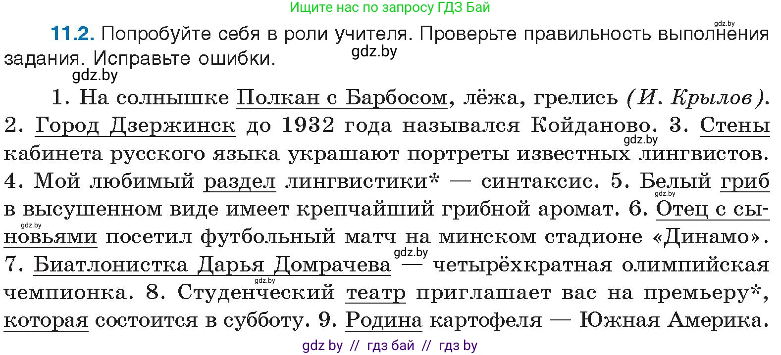 Условие номер 11.2 (страница 64) гдз по русскому языку 11 класс Долбик, Литвинко, учебник