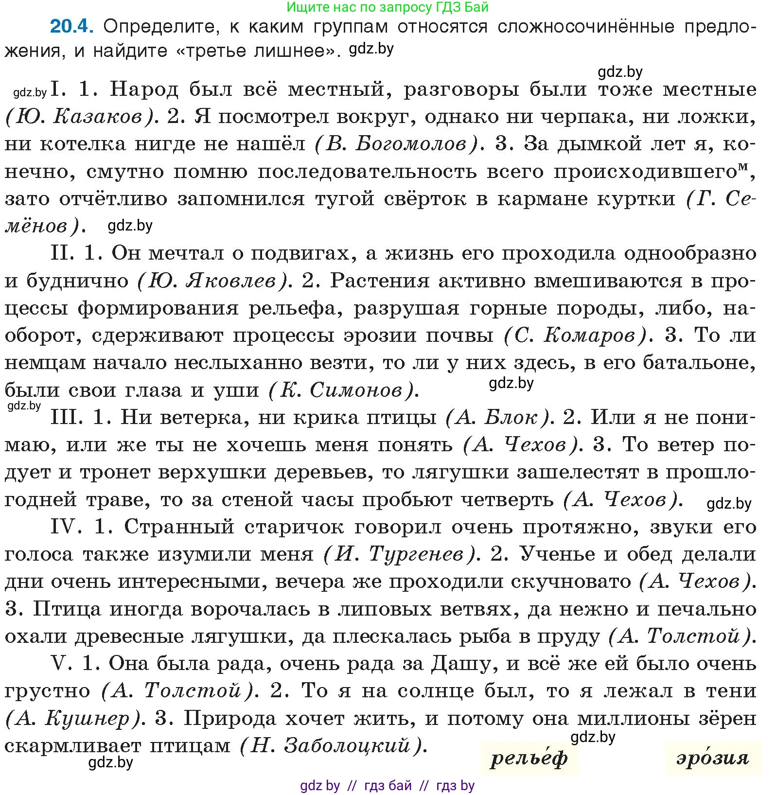 Условие номер 20.4 (страница 131) гдз по русскому языку 11 класс Долбик, Литвинко, учебник