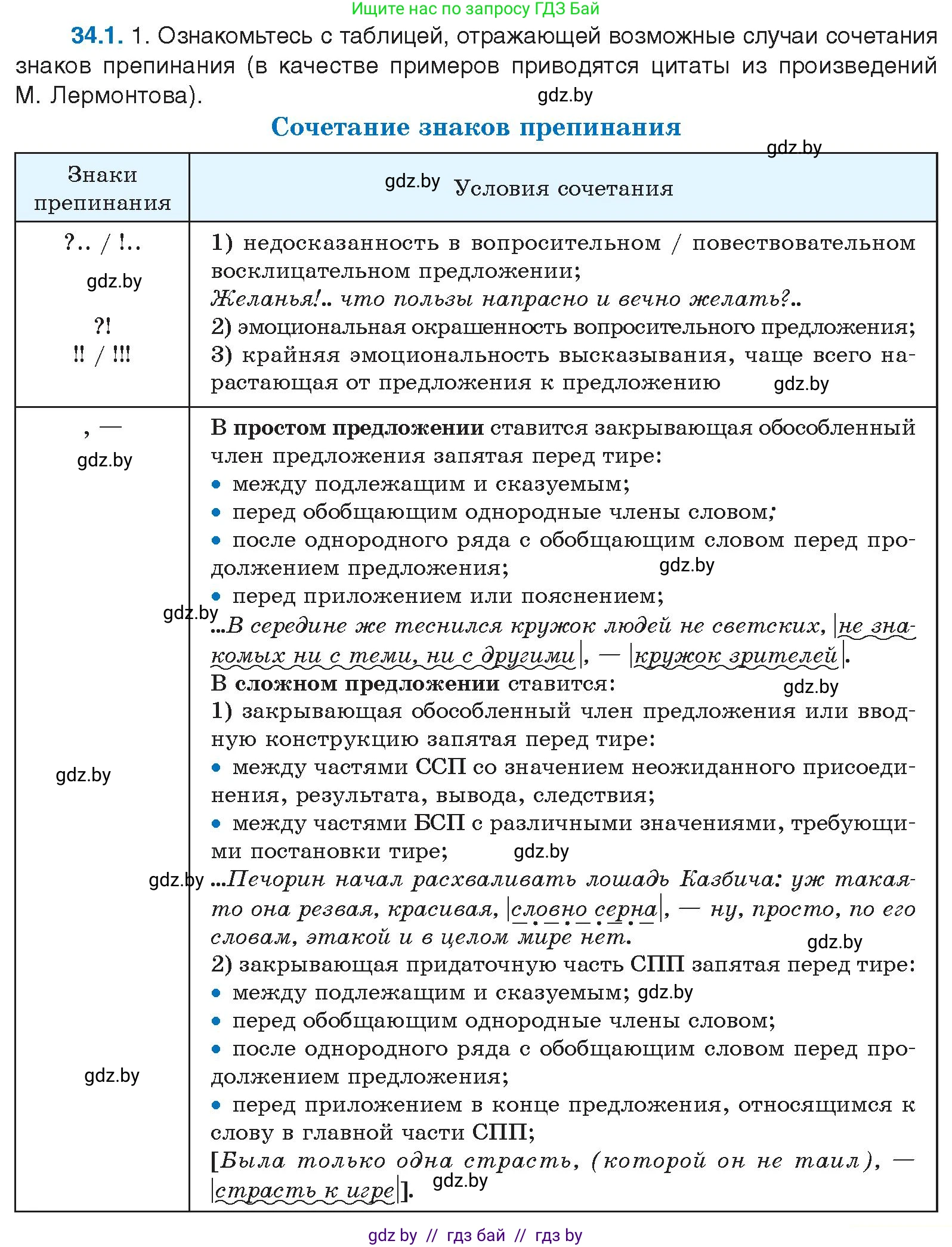 Условие номер 34.1 (страница 235) гдз по русскому языку 11 класс Долбик, Литвинко, учебник