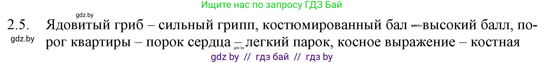 Решение номер 2.5 (страница 9) гдз по русскому языку 11 класс Долбик, Литвинко, учебник