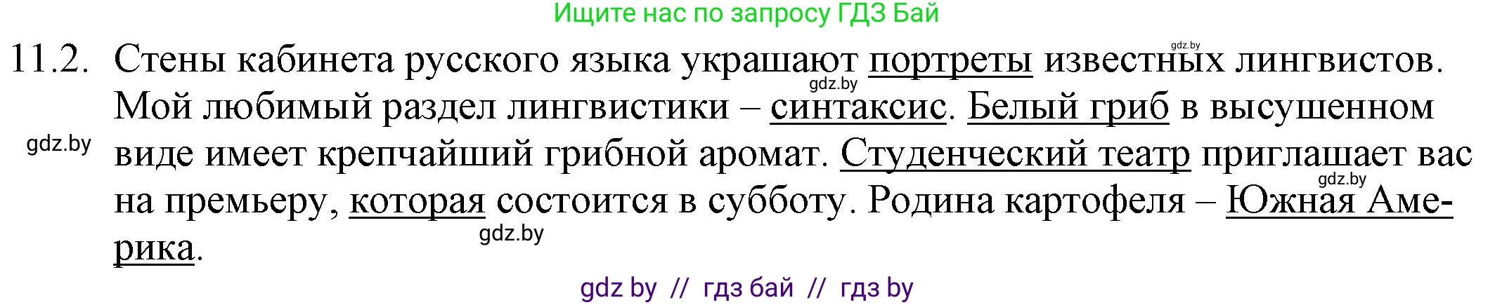 Решение номер 11.2 (страница 64) гдз по русскому языку 11 класс Долбик, Литвинко, учебник