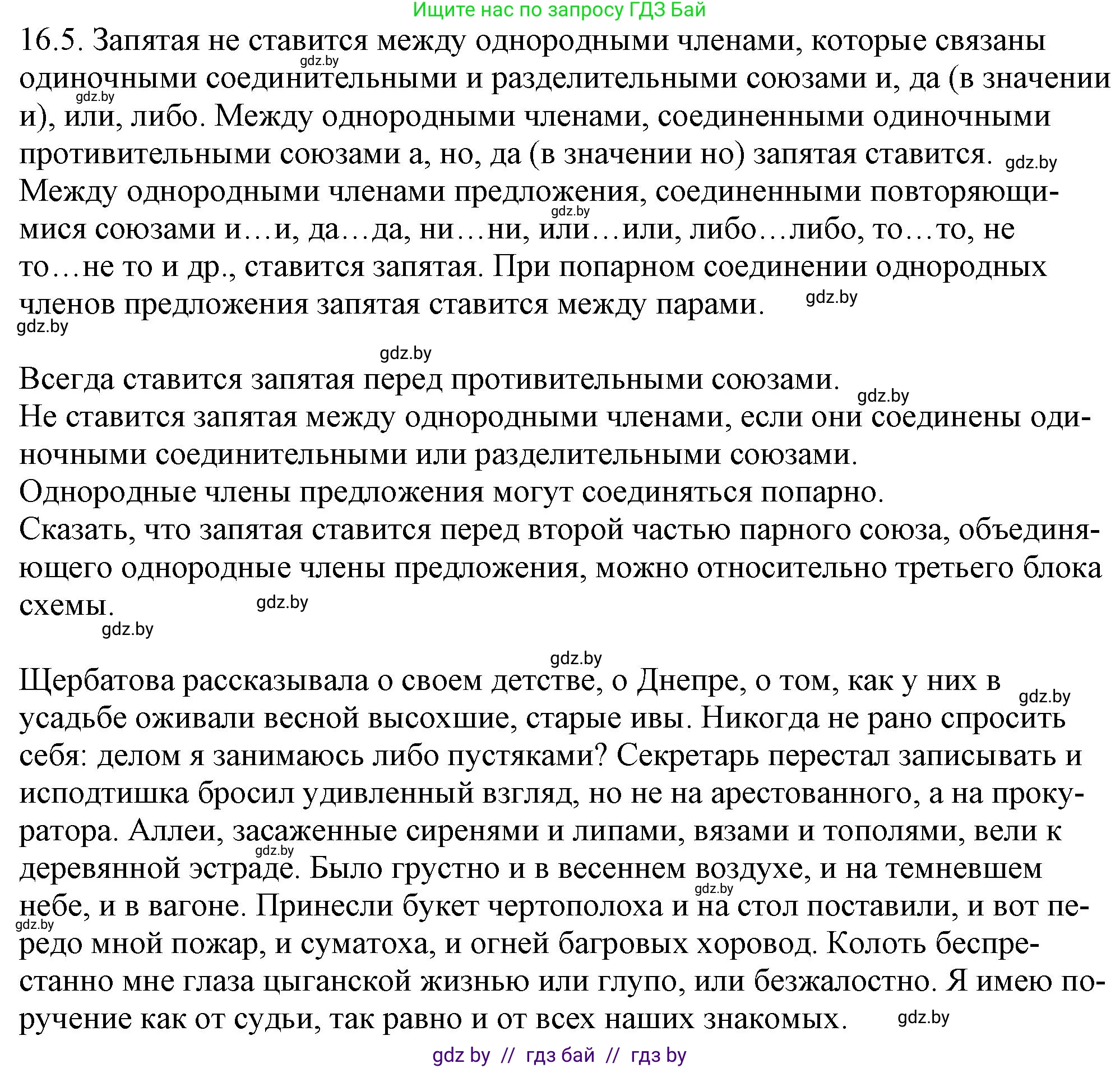 Решение номер 16.5 (страница 95) гдз по русскому языку 11 класс Долбик, Литвинко, учебник