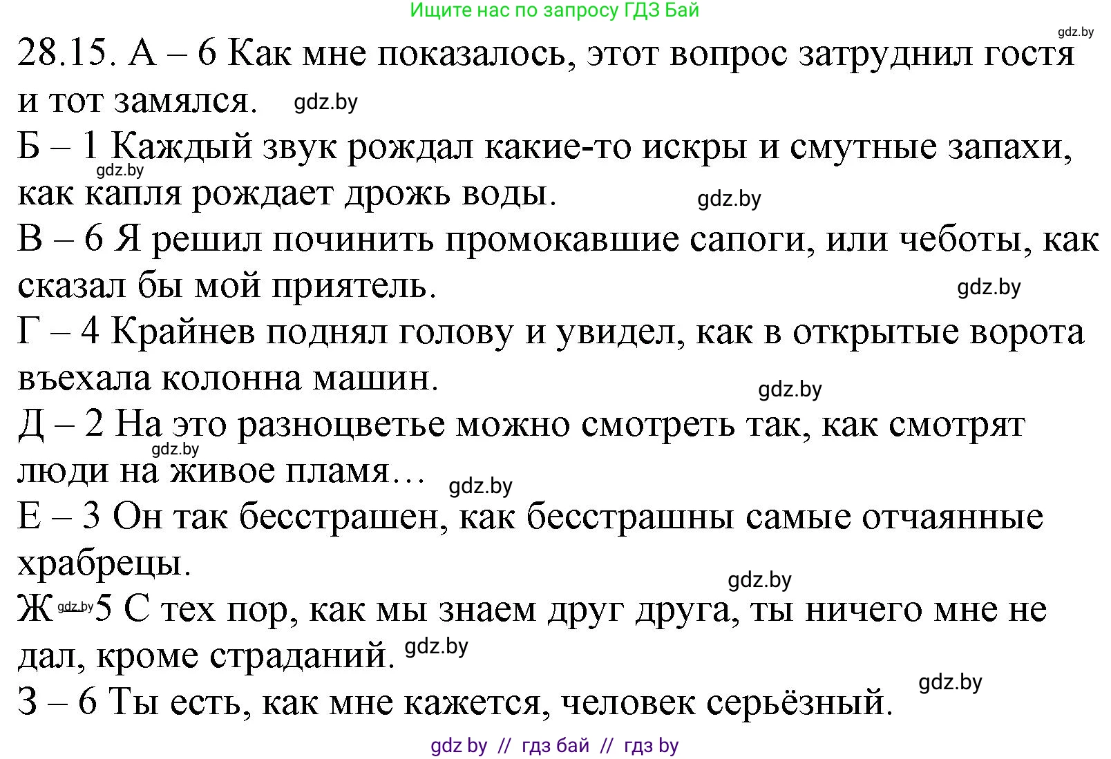 Решение номер 28.15 (страница 201) гдз по русскому языку 11 класс Долбик, Литвинко, учебник